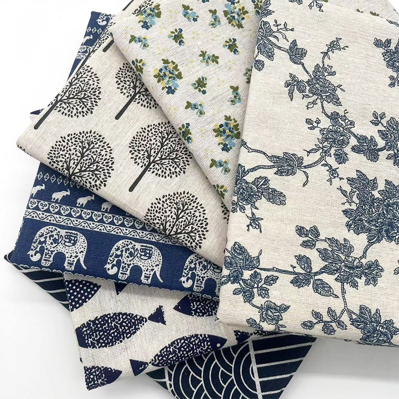 Home Textiles Discount - 레트로 보헤미안 플로럴 코튼 린넨 혼방