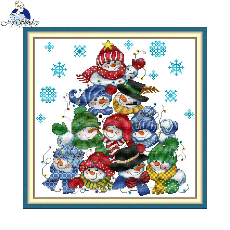 Home Textiles Discount - 눈사람 패턴 만들기 JoySunday 프린트된 십자수