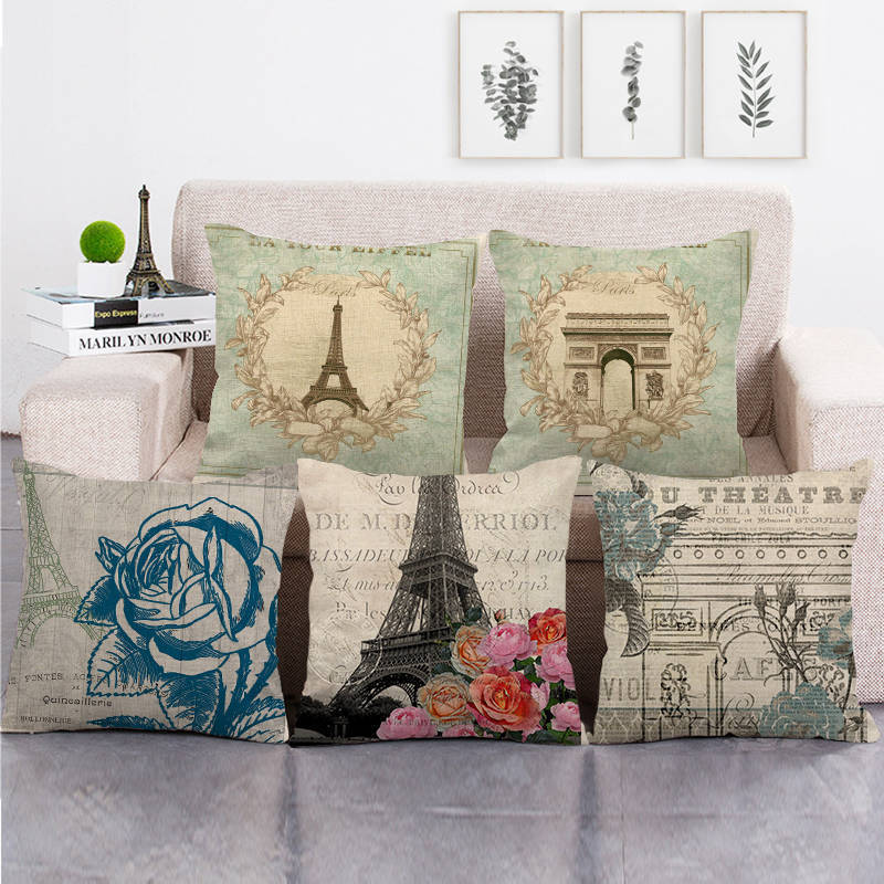 Home Textiles Uk - 런던, 파리 타워, 영국 디지털 인쇄
