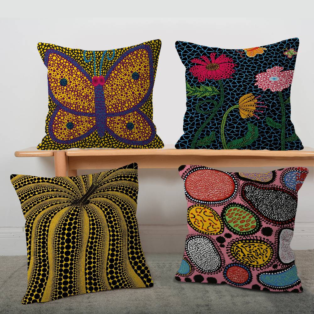 Home Art Textiles - k-kusama y-yayoi 아트 베개 커버 만화