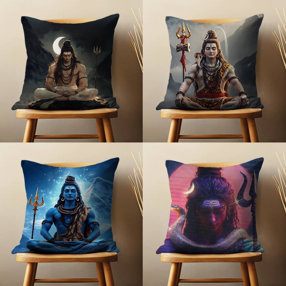 Home Textiles India - 인도 예술 Lord Shivasjpg 베개 케이스