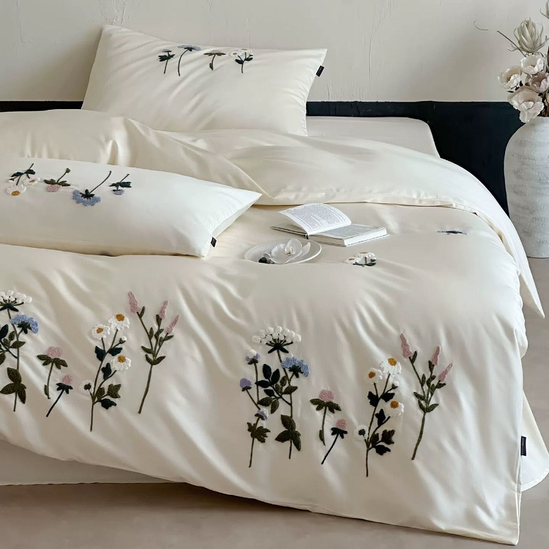 Home Textiles Towel Set - 목가적 인 스타일 1000TC 긴 스테이플