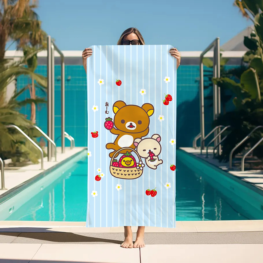Home Textiles Towel Set - 대형 목욕 타월 리락쿠마 비치 타월