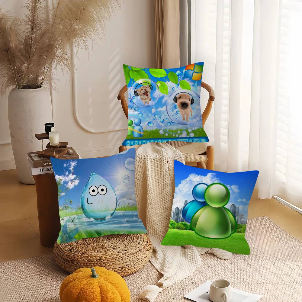 Frutiger Aero Art 쿠션 베개 커버 툰 선 - Home Art Textiles 리뷰 및 가격