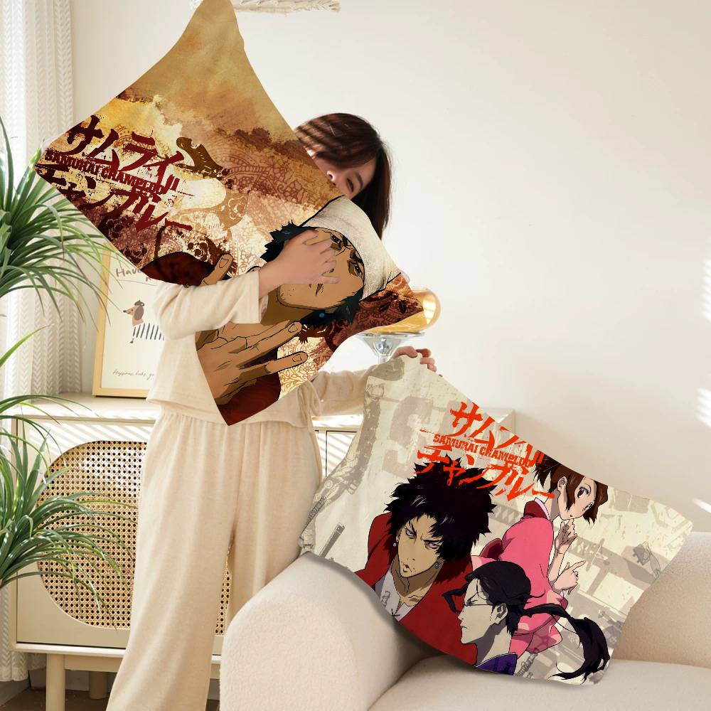 어드벤처 애니메이션 사무라이 챔프루 베개 타월 베개 커 - Home Textiles Towel Set 리뷰 및 가격