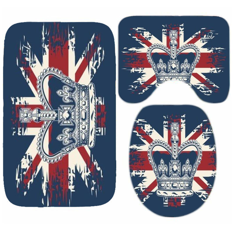 그런지 흑백 유니온 잭 영국 국기 욕실 매트 세트, 변 - Home Textiles Uk 리뷰 및 가격