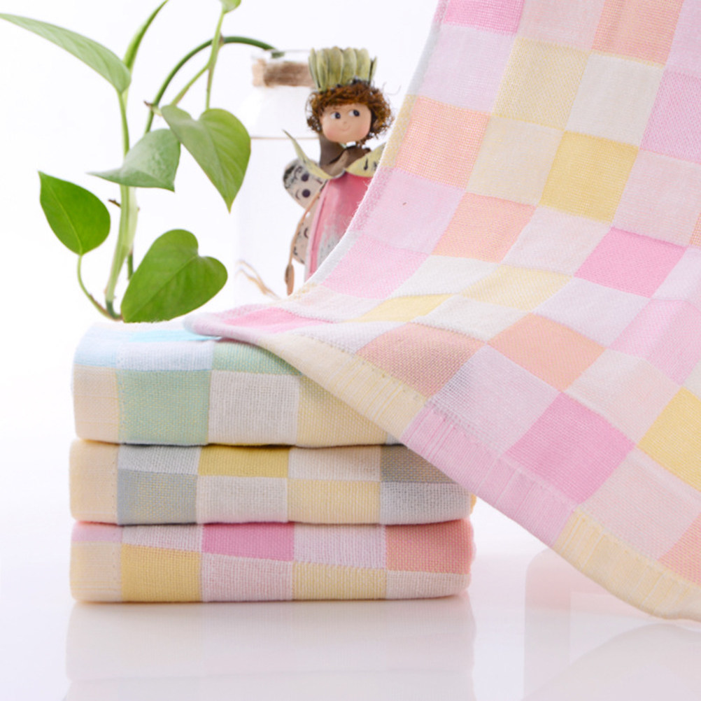 3Pcs 면 거즈 페이스 타올 더블 레이어 두꺼운 흡수 - Home Textiles Towel Set 리뷰 및 가격