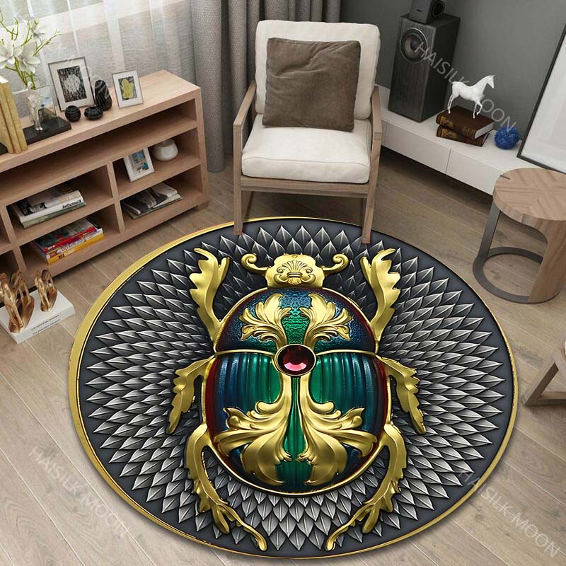 신제품! 고대 이집트 요소 아트 인쇄 라운드 카펫 어린 - Home Art Textiles 리뷰 및 가격
