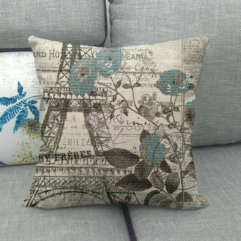런던, 파리 타워, 영국 디지털 인쇄 짧은 플러시 베개 - Home Textiles Uk 리뷰 및 가격