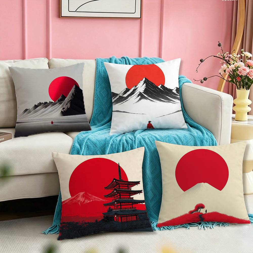S-Surreal art 후지산을 가진 여인 베개 커버 - Home Art Textiles 리뷰 및 가격