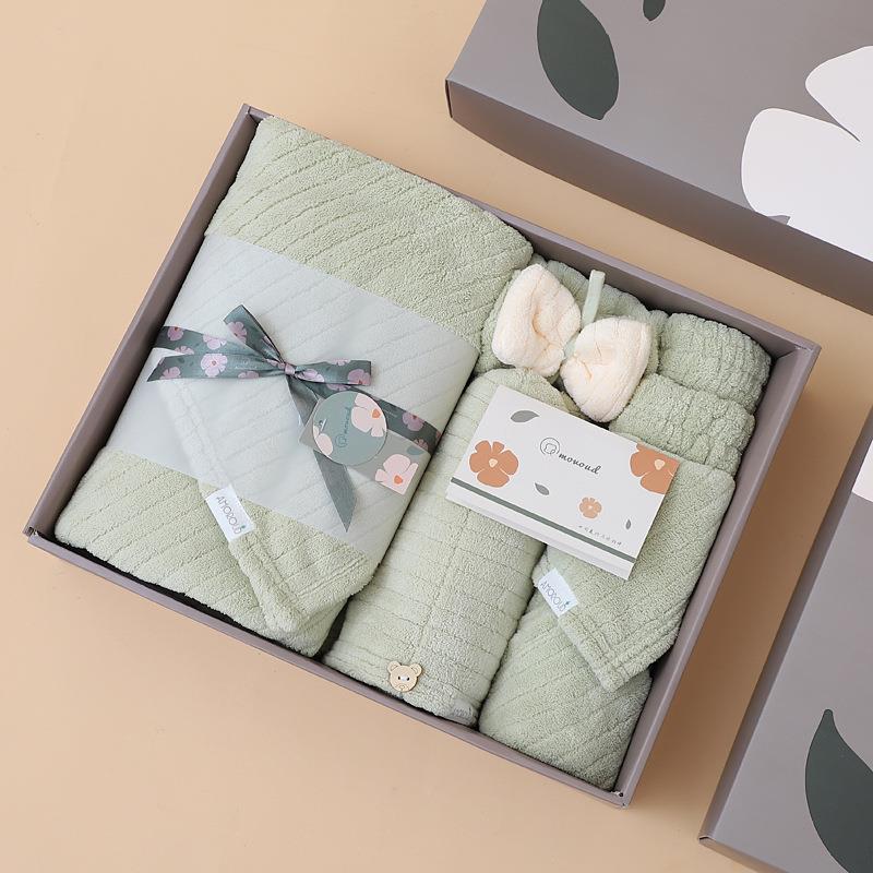 부드러운 흡수성 코랄 플리스 타월 목욕 타월 드로스트링 - Home Textiles Towel Set 리뷰 및 가격