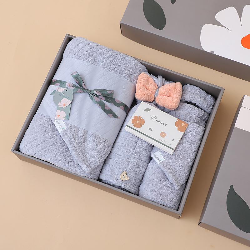 부드러운 흡수성 코랄 플리스 타월 목욕 타월 드로스트링 - Home Textiles Towel Set 리뷰 및 가격