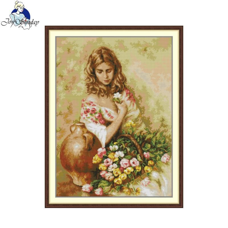 조이 선데이 꽃 향기 크로스 스티치 키트 DMC 실 1 - Home Textiles Discount 리뷰 및 가격