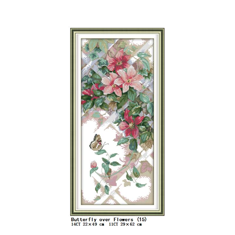 스탬프드 크로스 스티치 키트 DIY 꽃무늬 시리즈 14 - Home Textiles Discount 리뷰 및 가격