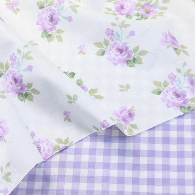 235x50cm 목가적 인 핑크 퍼플 로즈 꽃 격자 무 - Home Textiles Discount 리뷰 및 가격