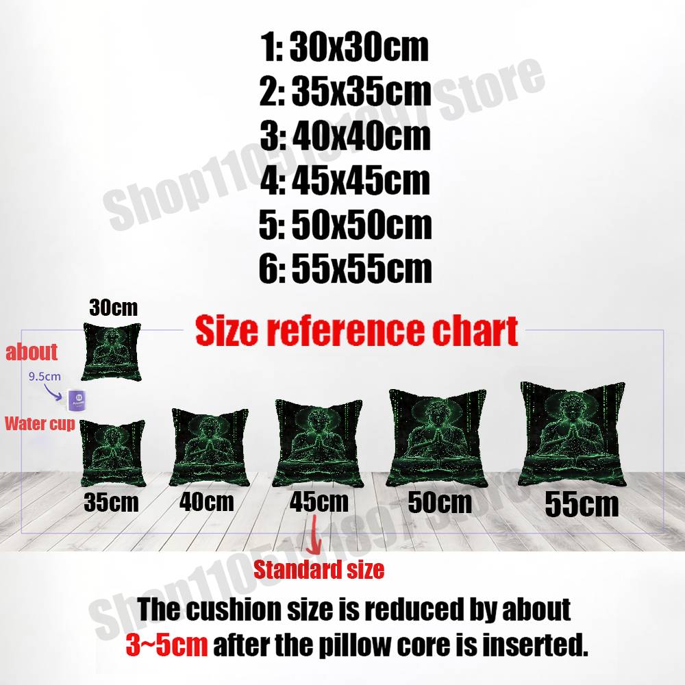 인도 불교 불교교 쿠션 커버 50cm 40cm 55cm - Home Textiles India 리뷰 및 가격